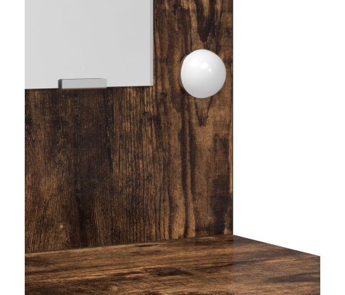 Tocador  con Luces LED Roble Ahumado 78.5x41x135 cm