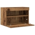Mueble de TV de pared con luces LED Madera vieja 60x30x40 cm