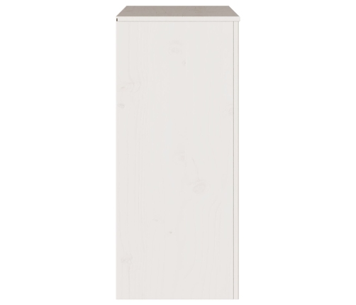 Cajonera  ""DRAMMEN"" Blanca 76,5x40x91 cm Madera Maciza de Pino