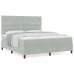 Cama Box Spring  con colchón Gris Claro Super King Terciopelo