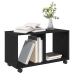 Mesa Auxiliar con Ruedas de Roble Negro 72x33x42,5 cm de Madera Contrachapada