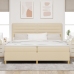Cama con somier y colchón  Crema 200x200 cm Tela