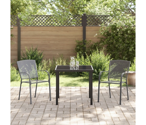 Set de comedor de jardín de 3 piezas  Acero Antracita