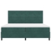 Cama Box Spring con Colchón Verde Oscuro 200x200 cm Terciopelo