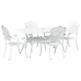 Set de 3 Blanco Aluminio Fundido 150x90x72 cm Duradero