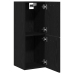 Armario de pared para baño  Negro Roble 30x30x80 cm Madera Fabricada