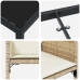 Conjunto de Comedor de Jardín de 5 Piezas con Cojines Beige Ratan PE
