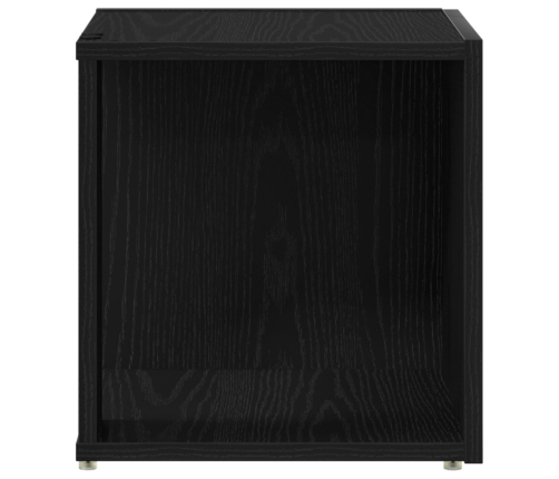 Mesa Lateral  Negro Roble 33x33x34,5 cm Madera Ingenierizada