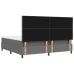 Cama con Somier  con Colchón Gris Claro 200x200 cm Tela de Pana