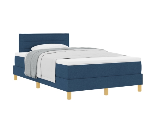 Cama con Somier  y Colchón Azul 120x200 cm Tela