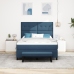 Cama con Somier  con Colchón & Banco Azul 140x190 cm Tela