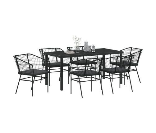 Set de 4 Negro Poliratán Dos plazas