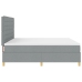 Cama Base Tapizada con Colchón Gris Claro 200x200 cm Tela