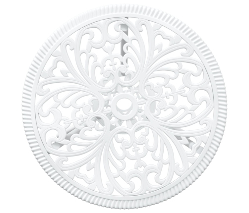 Conjunto de Bistro de Jardín de 3 Piezas  Blanco de Aluminio Fundido