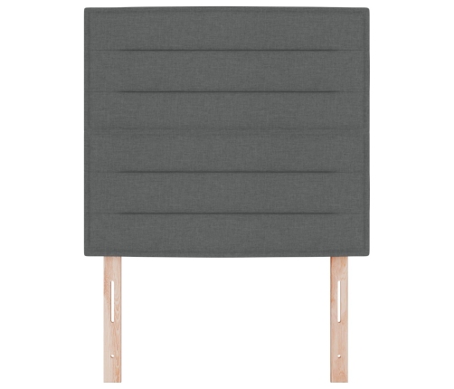 Cabecero  Gris Oscuro Tela 80 cm Rectangular Moderno