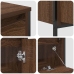 Juego de Muebles de Baño de 3 Piezas  en Madera de Roble Marrón
