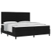 Cama con Somier y Colchón Negra 200x200 cm Tela
