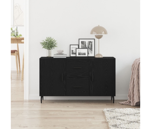 Consola Negra de Roble  100x36x60 cm de Madera de Ingeniería