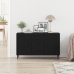 Consola Negra de Roble  100x36x60 cm de Madera de Ingeniería