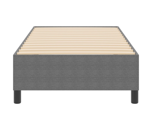 Cama Box Spring  Gris Claro Individual de Tela de Pana