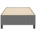 Cama Box Spring  Gris Claro Individual de Tela de Pana