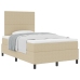 Cama con Base Tapizada con Colchón Verde Claro Gris 120x200 cm Tela de Terciopelo