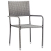 Conjunto de Comedor de Jardín  5 Piezas Gris Ratan Polímero