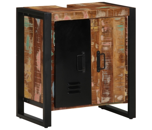 Armario de Baño  Multicolor 55x35x60 cm Madera Maciza Reciclada