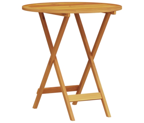 Juego de Bistro Plegable de 3 Piezas de Madera Maciza de Acacia