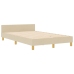 Cama  en Crema, 120x190 cm, Hecha de Tela