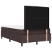 Cama con Somier y Colchón & Banco Marrón Oscuro 120x200 cm Tela