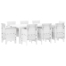 Conjunto de Comedor Jardín de 9 Piezas con Cojines, Ratán Blanco