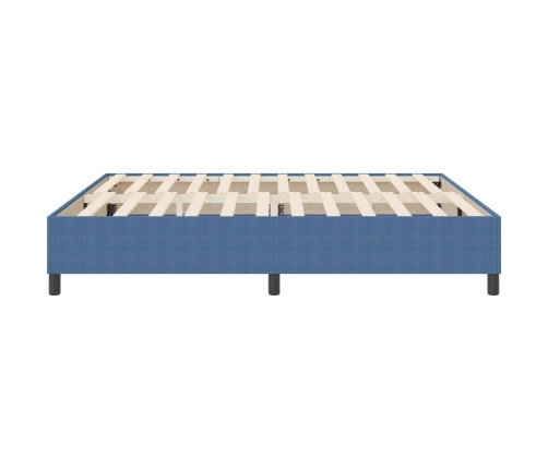 Cama Box Spring  Azul Super King Tela de Pana