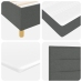 Cama con Box Spring y Banco Gris Oscuro 120x200 cm Tela