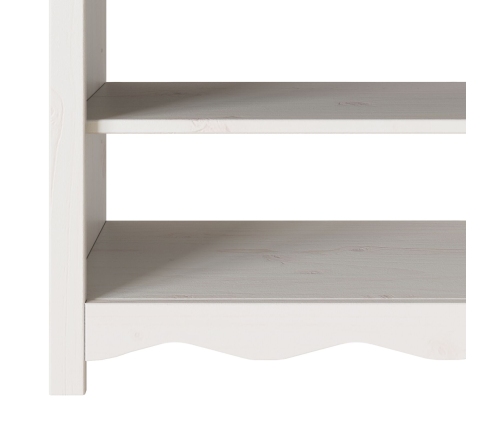 Mesa Consola  ""DRAMMEN"" Blanca 89,5x37x73 cm Madera Sólida de Pino