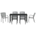 Set de Comedor Jardín de 7 Piezas  Acero Antracita