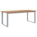 Conjunto de Comedor de Jardín  Juego de 9 Gris, Tono Madera Metal