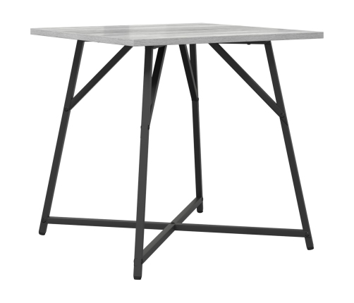 Mesa Auxiliar  2 pcs Gris Sonoma de Madera y Metal