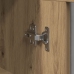 Armario de pared con puertas de vidrio en roble artesano 69,5x34x90 cm