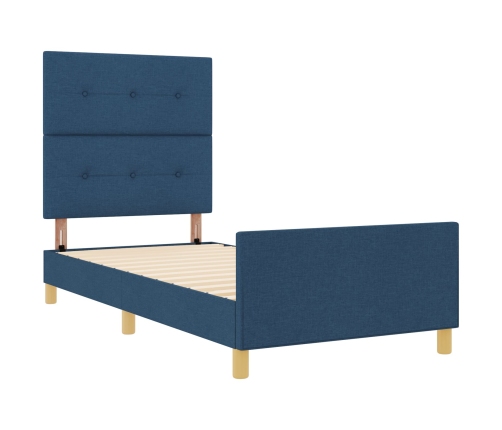 Cama de tela azul  90x190 cm