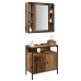 Set de Muebles de Baño de 2 Piezas de Madera Vieja y Madera Ingenierizada
