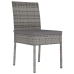 Conjunto de Comedor de Jardín  de 3 piezas Gris Poliratán
