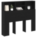 Cabecero  Gabinete Negro Roble 120x19x103.5 cm Madera Elaborada
