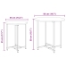 Mesa Lateral  2 pcs Madera de Roble Ahumada, Madera Ingenierizada y Metal