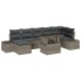 Set de Sofá de Jardín  Set de 8 Gris Poliratán