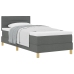 Cama Box Spring  con Colchón Gris Oscuro 100x200 cm Tela