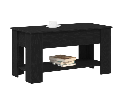 Mesa de café de roble negro  - 101x49x52 cm fabricada con madera engineered