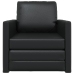 Sillón cama 2 en 1 Negro 74x77x81 cm Cuero Sintético