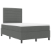 Cama con Box Spring  con Colchón Gris Oscuro 120x200 cm Tela