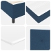 Cama Box Spring  con Colchón Azul 100x200 cm Tela